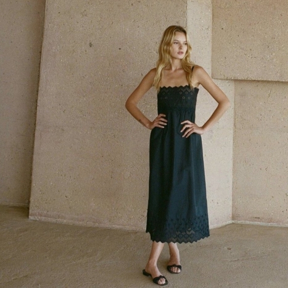 Doen Lucinda Black Eyelet Dress - Picture 1 of 6